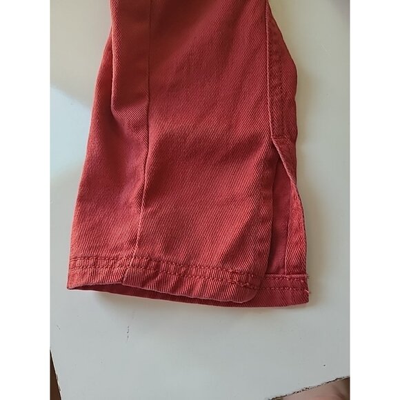 CHADWICKS Red Jean Style Cotton Jacket 16 Front Pockets Buttons Trucker - Picture 15 of 16